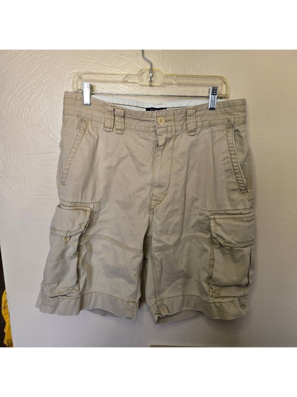 Polo Ralph Lauren Tan 6 Pocket Cargo Shorts Outdoors Size 33